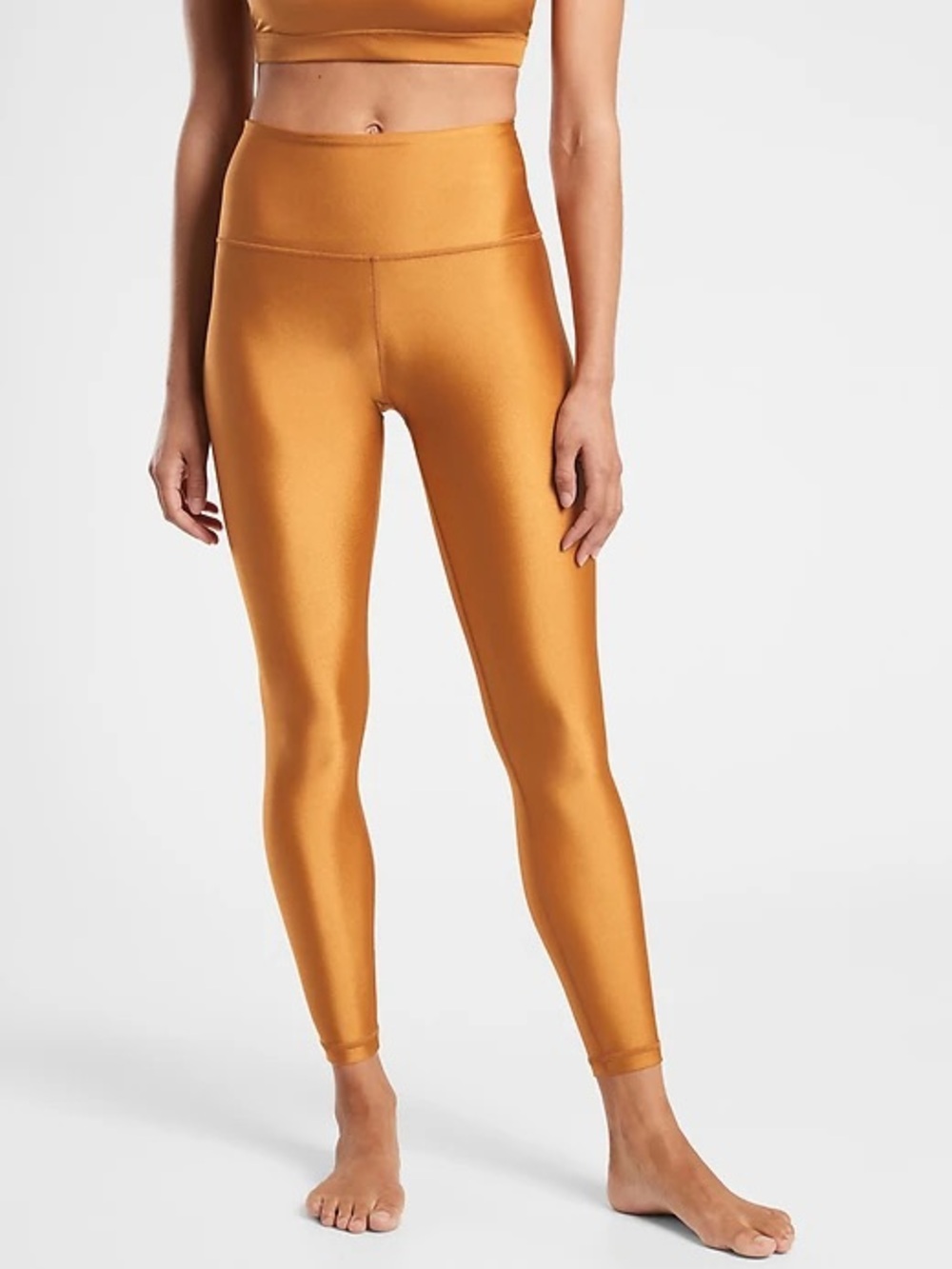 Athleta Elation Shine Tight Tuscan Gold Leggings | Size S | #631948
